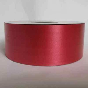 Radiant Claret Poly Ribbon 2"/50mm x 100yds Wedding Florist Gift Wreaths G2/25 - Picture 1 of 1