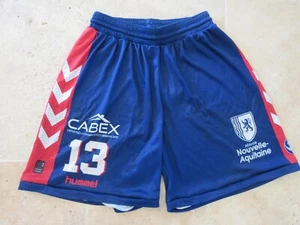 Short LIMOGES HANDBALL porté par Davorin VRANIC n°13 HUMMEL bleu M - Imagen 1 de 4