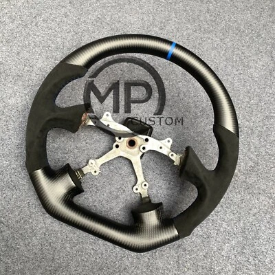 Custom Matte Carbon Fiber Steering Wheel Fit For Subaru Impreza WRX 2002-2004 Foto 1 de 4
