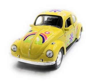 Vw Beetle Hardtop Model Car Flower Yellow Scale 1:34 (Licensed) - Picture 1 of 4
