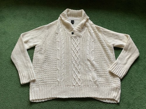 OFF WHITE CARDIGAN MAGLIONE UOMO J. FERRAR JF OFF WHITE TAGLIA XXL