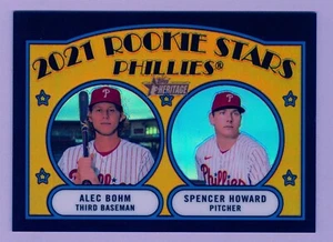 2021 Topps Heritage Chrome Black Refractor RC #11 Alec Bohm/Spencer Howard 64/72 - Picture 1 of 1
