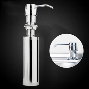 Dispensador de jabón líquido fregadero Kichen moderno EUB acabado cromado acero inoxidable - Imagen 1 de 6