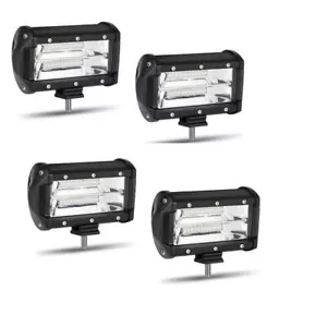 4 Fari 72W Lampada Da Lavoro Faretto Auto Fuoristrada IP67 24 Led Smd 6000k - Foto 1 di 4