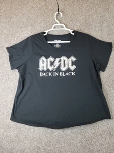 ACDC Shirt Erwachsene 3X-Shirt Back in Black Konzert Rock 80er Musik Band - Bild 1 von 5