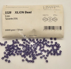 Factory Pack Swarovski Crystal Tanzanite 5mm Bicone 5328 Beads; 720pc - Picture 1 of 3