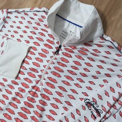 Club de Golf Page and Tuttle Para Hombre XL Blanco Naranja Estampado Geométrico Celebración Foto 1 de 4