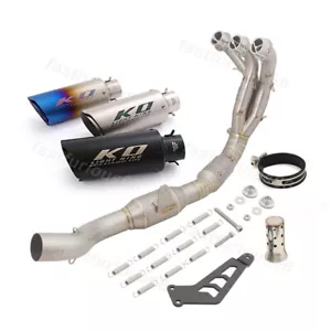 Full Exhaust System For Yamaha MT-09 FZ09 2020-2024 Titanium Alloy Header Pipe - Picture 1 of 13