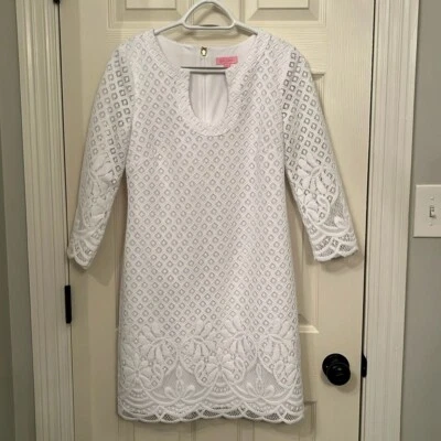 Lilly Pulitzer Mara Resort White Paradise Island Dress Sz Small Beach Wedding - Image 1 of 4