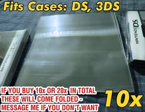 10x Nintendo DS 3DS Game Case Resealable Protective Sleeve Bags Sleeves OPP - Picture 1 of 5