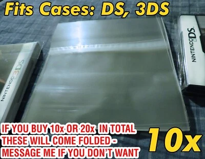 10x Nintendo DS 3DS Game Case Resealable Protective Sleeve Bags Sleeves OPP - Image 1 of 4