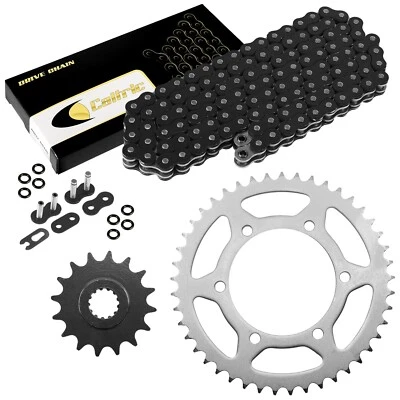 Black O-Ring Drive Chain & Sprockets Kit for Yamaha R6 YZF-R6 2006-2016 - Image 1 of 4