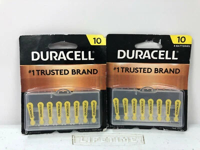 8 Pack Duracell Hearing Aid Batteries (x2) Size 10 Expires 3/21 & 3/22 16 Total - Image 1 of 4