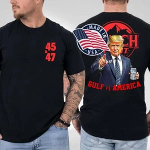 45Th-47Th Trump Gulf Of American 2025 Bus*Ch Light Two Sides T-Shirt - Picture 1 of 3
