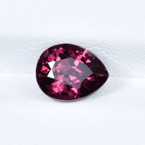 2.21 ct TOP LUSTROUS PURPLE PINK / NATURAL RHODOLITE GARNET - Pear Gems Video !! - Picture 1 of 2