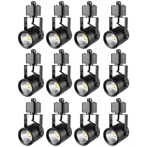 LED Track Lighting Heads Dimmable H Type Fixtures 12 Pack 6.5W 3000K 470lm - Picture 1 of 12