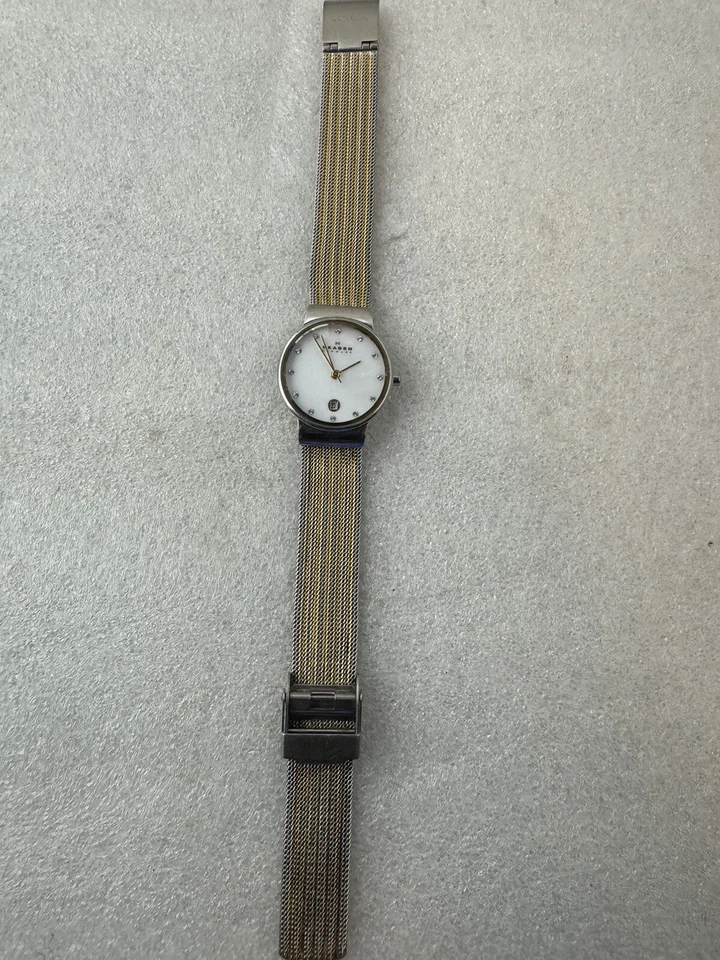 Reloj de cuarzo Skagen Ancher 355SSGS para mujer con esfera analógica de malla de acero inoxidable JK637 Foto 1 de 4
