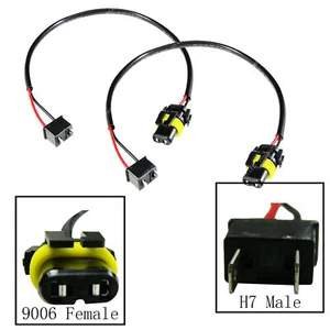 2x H7 Wire Harness for HID ballast to stock socket for HID Conversion Kit - Picture 1 of 5