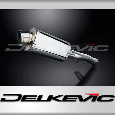 Kit silenciador de escape oval de aço inoxidável Honda CB1100A 2013-2014 Delkevic slip on 9" - Imagem 1 de 4