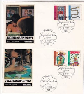 República Federal FDC 660-3 SC B468-71 Juego de arte infantil sin dirección - Imagen 1 de 1
