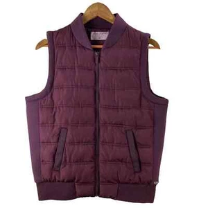Betsey Johnson Performance Quilted Plum Zip Puffer Vest - Picture 1 of 12
