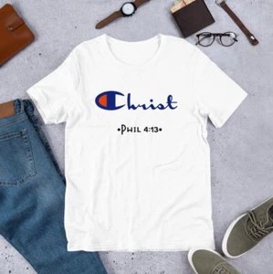 Christ Logo T-Shirt Script Logo Adult Tee Cotton Athletic Fit (Sizes M-L) - Picture 1 of 1