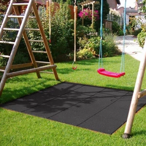 Heavy Duty Rubber Mat Gym Floor Mats Garage Flooring Tiles Outdoor Kids Play Mat - Picture 1 of 14