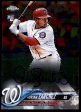 Adrian Sanchez Card 2018 Topps Chrome Rookie Autographs #RAASA 