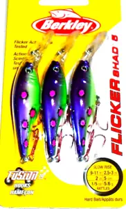 Crankbaits Berkley #5 Flicker Shad (3-Pk-Purple Contagion) - Imagen 1 de 1