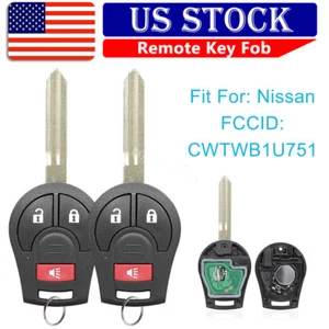2 Replacement For 2013 2014 2015 2016 2017 2018 2019 Nissan NV200 Key Fob Remote - Picture 1 of 7