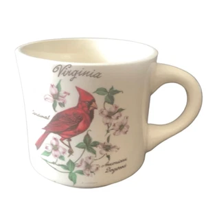 Vintage Virginia Souvenir Coffee Mug Cardinal American Dogwood Design - Picture 1 of 13