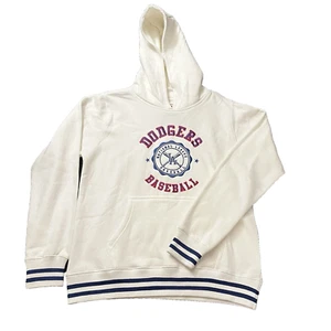 Los Angeles Dodgers Hoodie Center Logo Arched Stroke Bold Text Medium White - Picture 1 of 14