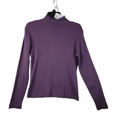 Suéter Pullover Van Heusen Para Mujer Púrpura Cuello Simulado Manga Larga Talla Pequeña Nuevo con Etiquetas Foto 1 de 4