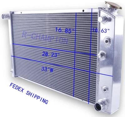 3 Row Aluminum Radiator For 1973-1986 Chevy/GMC C/K C10 C20 C30 Pickup Suburban - Image 1 of 4