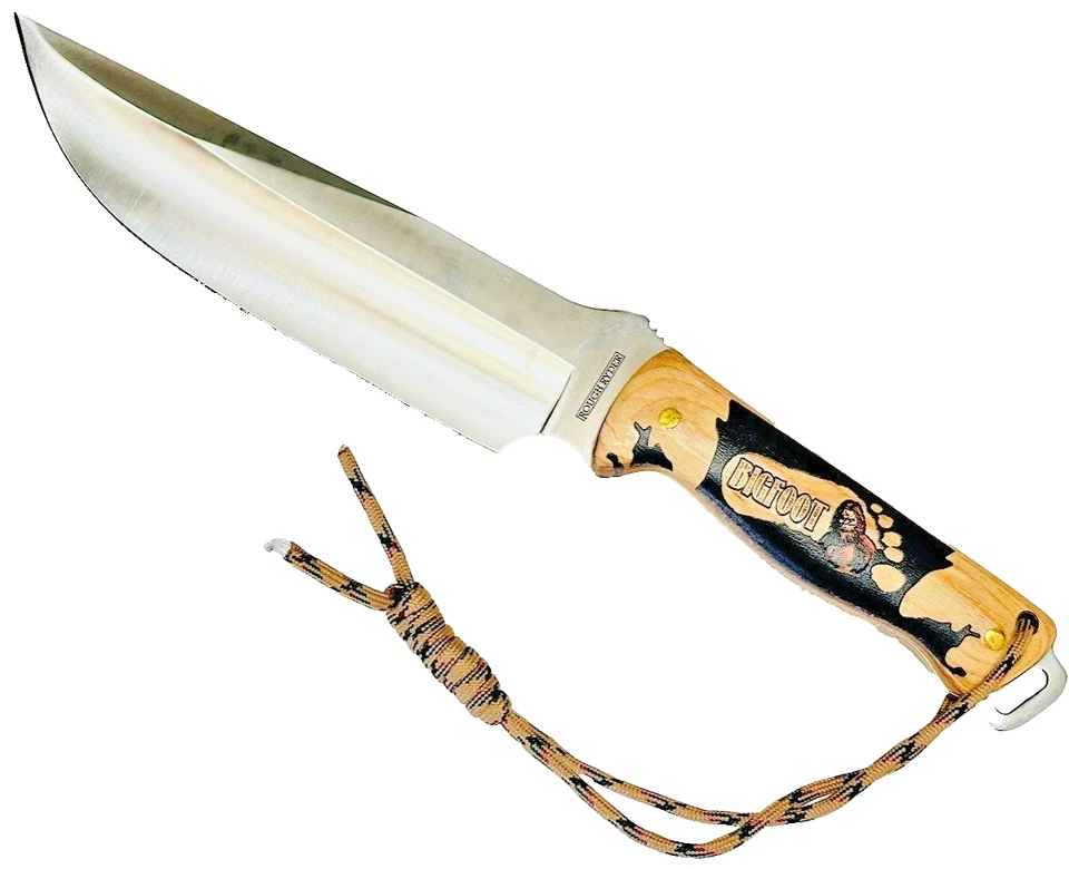 Nuevo CUCHILLO BIGFOOT BOWIE Madera Ryder Áspera Punta de Clip de Acero Inoxidable Hoja Fija Nuevo en Caja Foto 1 de 4