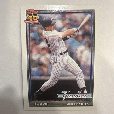1991 Béisbol Topps 40 Años de Béisbol Jim Leyritz New York Yankees #202 Foto 1 de 2
