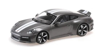 1:18 MINICHAMPS Porsche 911 (992) Sport Classic Grey Metallic 2022 155062002 Mod - Image 1 of 3