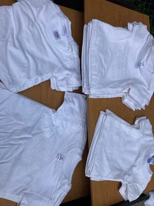Vintage 90s Blank White Single Stitch Shirt Made In USA infant toddler - Picture 1 of 9