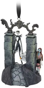 Disney Cuaderno de bocetos Pesadilla antes de Navidad Jack, Sally & Zero adorno - Imagen 1 de 1