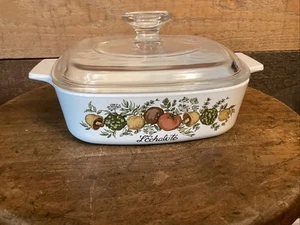 Vintage Corning Ware - A-1-B - Spice of Life - L'Echalote - 1 Quart Kasserolle mit Deckel - Bild 1 von 12