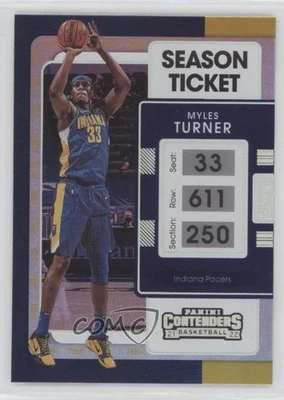 2021-22 Panini Contenders NBA 75th Anniversary Ticket Myles Turner #12 - Image 1 of 2