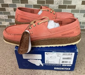 Birkenstock Edson Suede Loafers EU42 Coral REG 1013402 Women 11 Men 9 New - Picture 1 of 12
