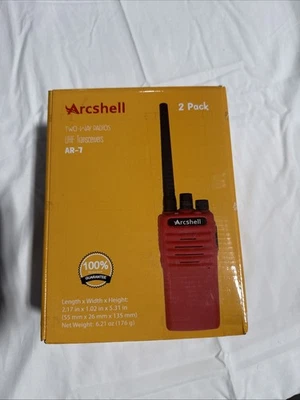 Arcshell AR7  Li-ion Battery UHF Transceivers Two Way Radios 4 Pack 2 Packs Of 2 - Image 1 of 4