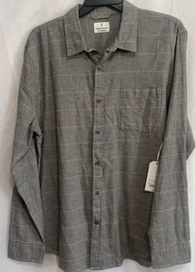 NUEVO CON ETIQUETAS XL Para hombres Gris Naranja Cuadros Manga Larga Botón 100% Algodón Suave Tejido Mutuo - Imagen 1 de 6
