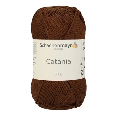 Hilo original Schachenmayr Catania: 3 madejas, 1,76 oz cada una, 100 % algodón, castaño Foto 1 de 2