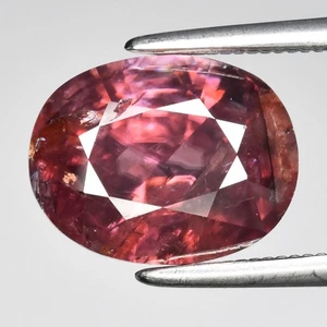 π 4.79ct 10x8mm Oval Natural Pink Zircon - Unheated, Tanzania Gemstone - Foto 1 di 4