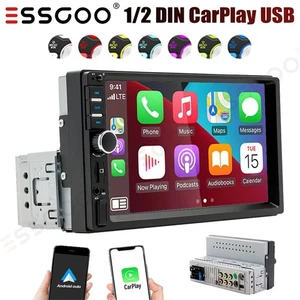 Unità principale autoradio 1 DIN 7" touch screen USB BT FM Apple Carplay/Android Auto - Foto 1 di 14