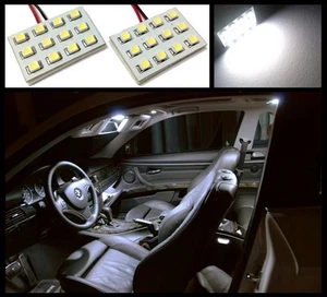 2 Ultra white 12 LED interior dome map light SMD panels Xenon bulbs HID #A1 - Bild 1 von 7