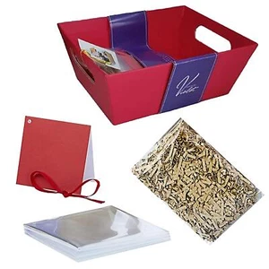 Rot Geschenkkorb Korb Set Schaffen Dein Eigenes Geschenk Mit Kiste Füllung Bag & - Bild 1 von 2
