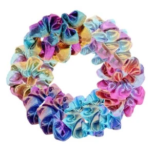 12 Pieces Shiny Metallic Scrunchies Hair Scrunchies Elastic Hair Bands Scrunc... - Picture 1 of 8